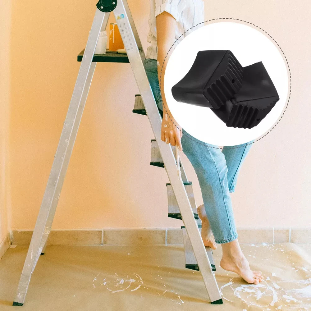 2Pcs Replacement Non Slip Folding Rubber Ladder Leg Feet Pads Foot Covers Ladder Balance Bar Foot Cover image 2
