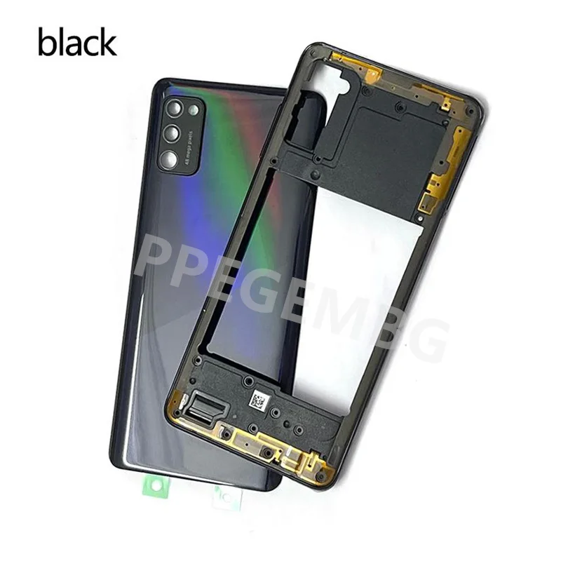 A41 For Samsung Galaxy A41 A415 Battery Case Phone Housing Chassis Middle Frame Back Cover Side Buttons Camera Lens Repair Parts