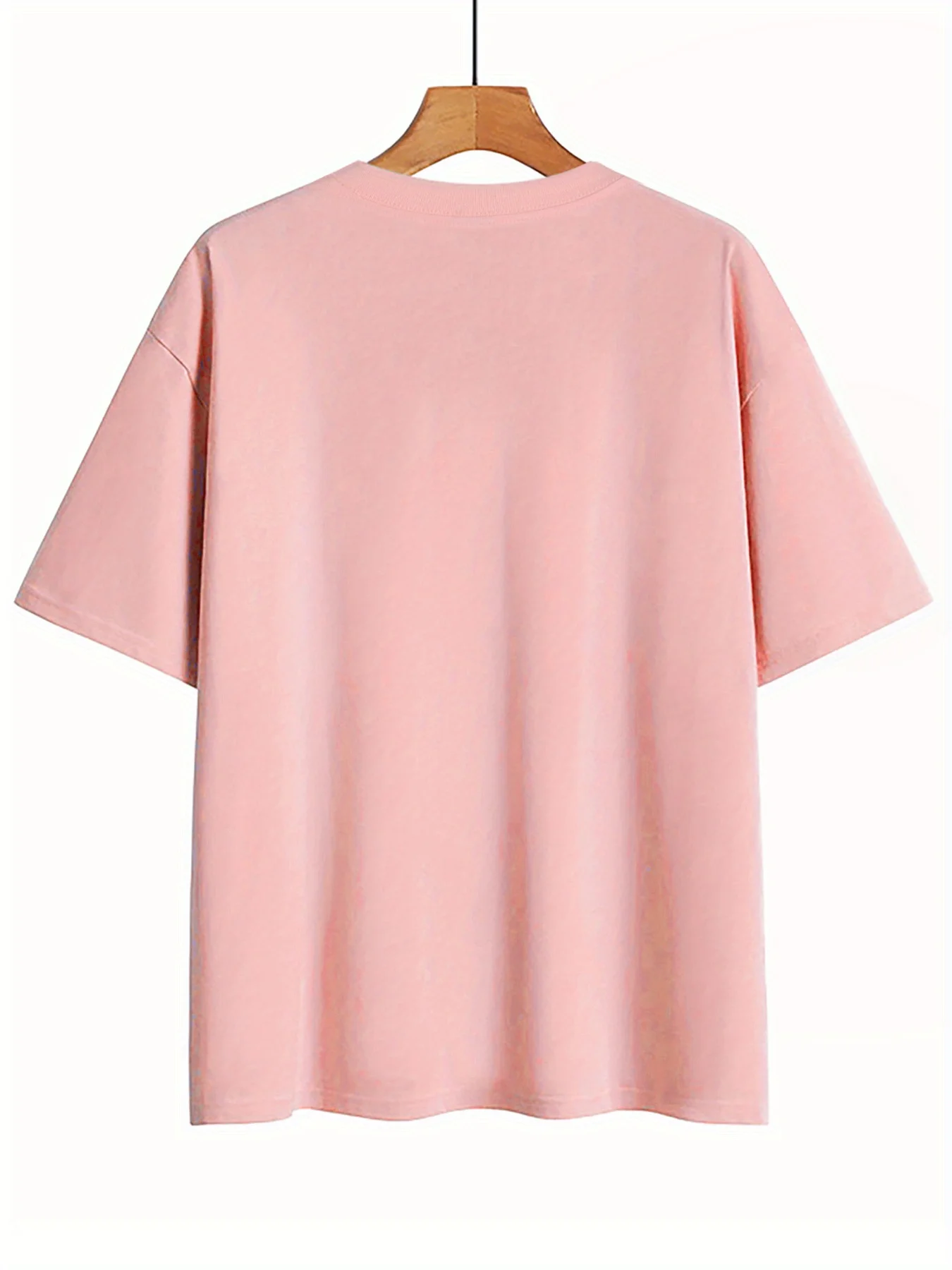 تي شيرت مطبوع عليه حروف ورسومات بأكمام قصيرة ورقبة دائرية كاجوال لملابس الصيف والربيع النسائية #3