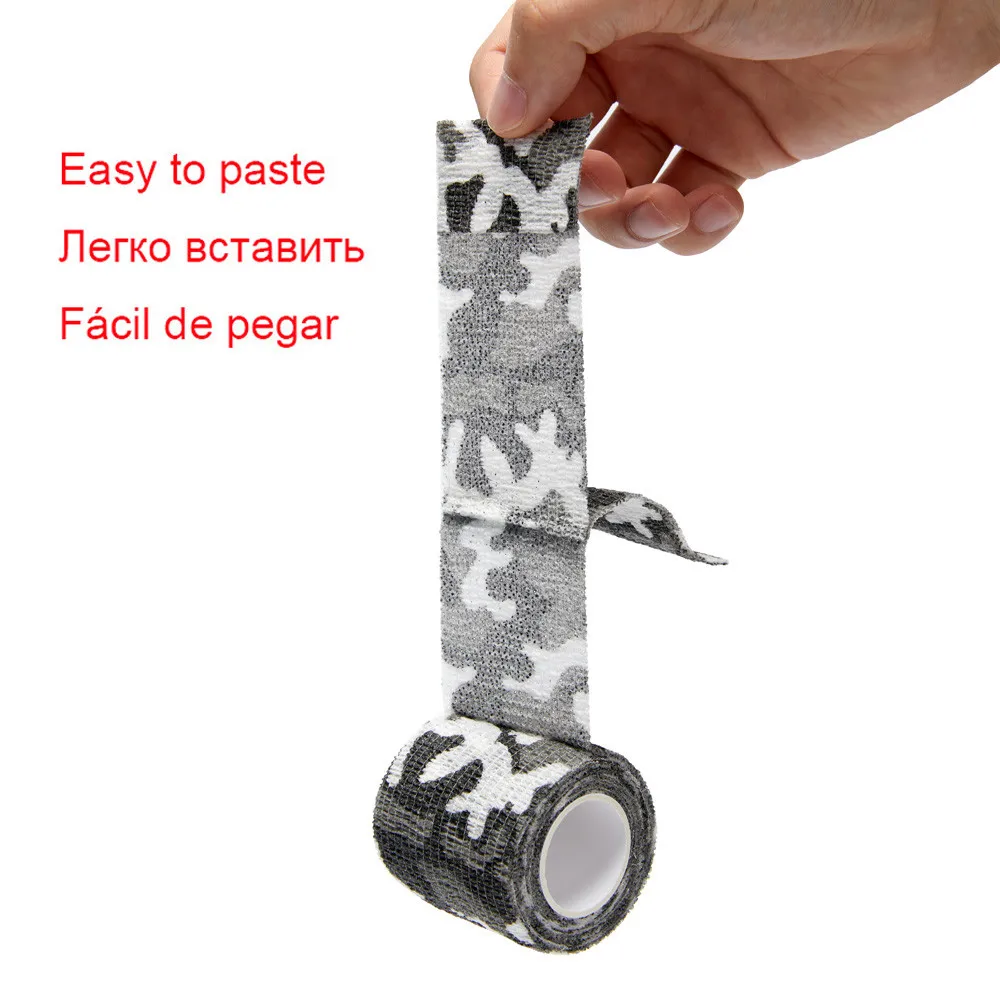 Elastic Wrap Tape Army Adhesive Outdoor Hunting Camouflage Stealth Tape Waterproof Wrap Durable Self Adhesive Elastic Bandage