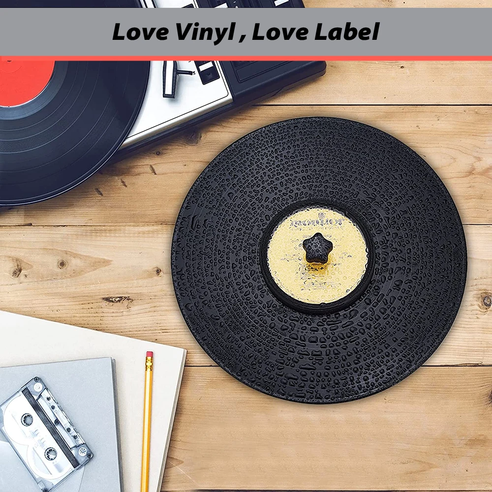 12 Inch EP LP Vinyl Record Label Saver Vinyl Record Clean Saver Record Cleaning Protector Waterproof Label Saver Record Clamp