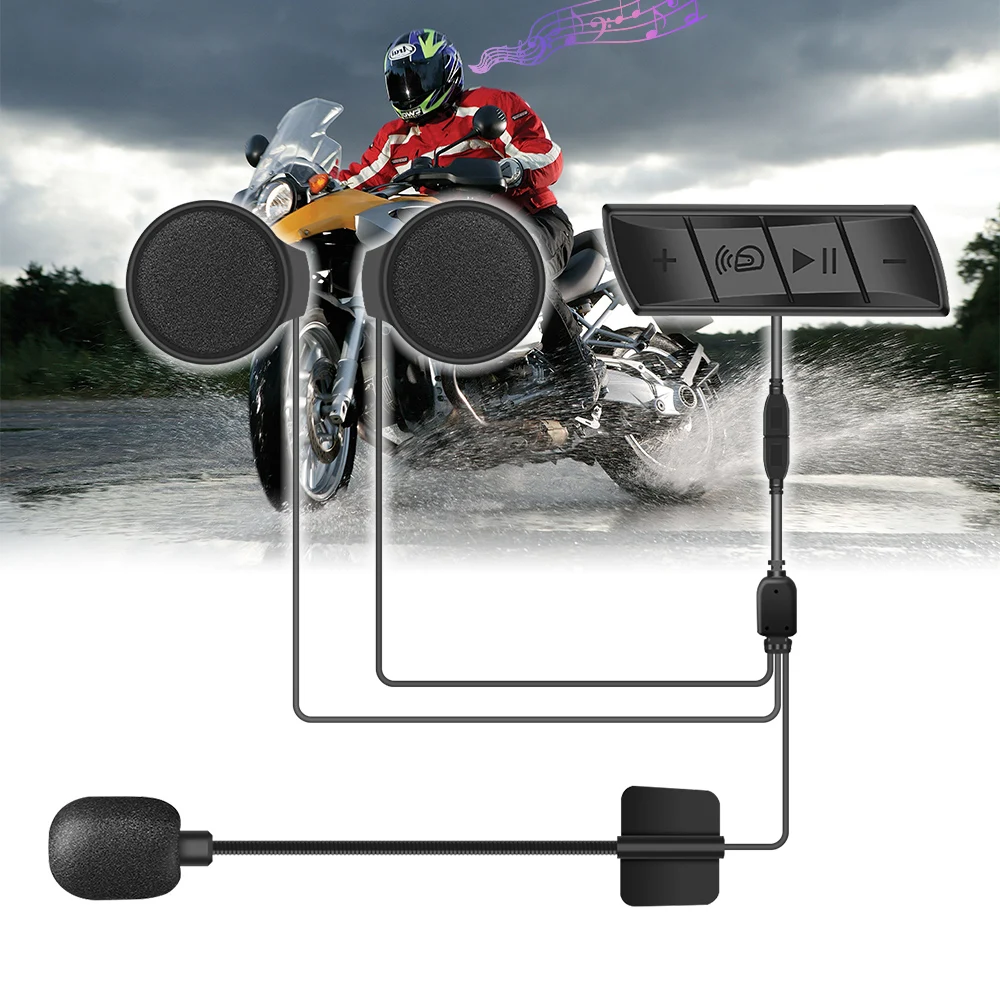 

FM Music Player Speaker BT 5.0 Wireless Communication Interphone Stereo Anti-interference Motorcycle Helmet Headset M7