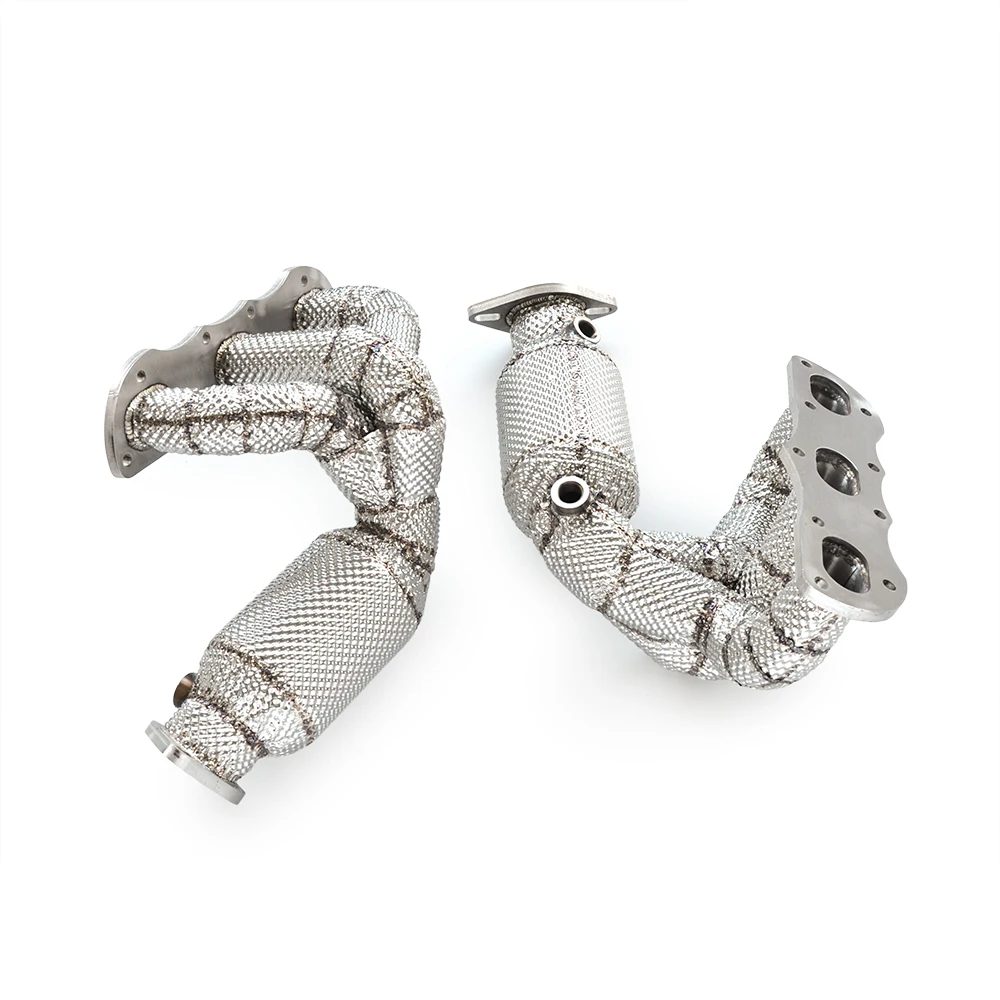 

Manifold Header Exhaust Manifold For PORSCHE 981 CaymanBoxster 3.4 2012-2015 With Heat Shield Performance Downpipe Converter