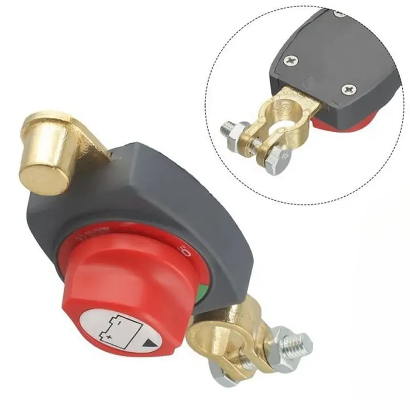 A11M-2X 12V-48V Universal Battery Power Disconnect Switch [Pure Copper] Power Cut-Off Switch For RV Marine Boat