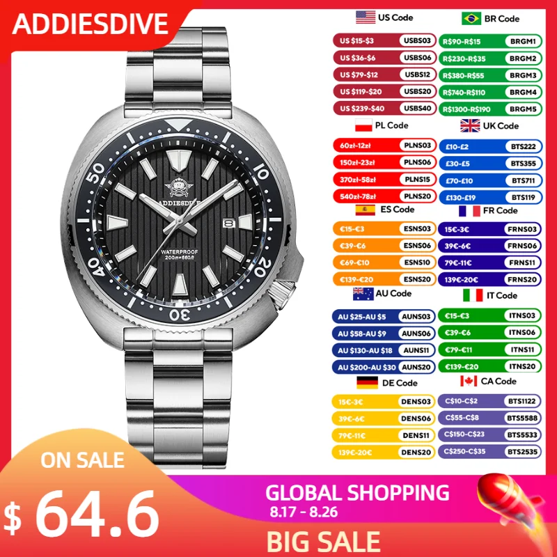 Anti Blue Light Film - ADDIESDIVE New Men's Watches Quartz Wristwatch