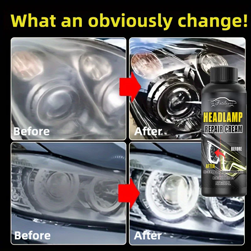 

Headlight Restoration Kit - Universal Car Headlight Polishing and Renovation Wax, Yellowing and Oxidation Repair Paste, 1 Pack,
