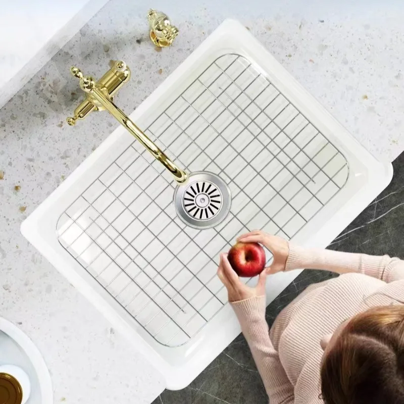 Pure White Bathroom Sink Ceramic Large Thickened Kitchen Basin Household Large Under Counter Sinks Bathroom Accessories