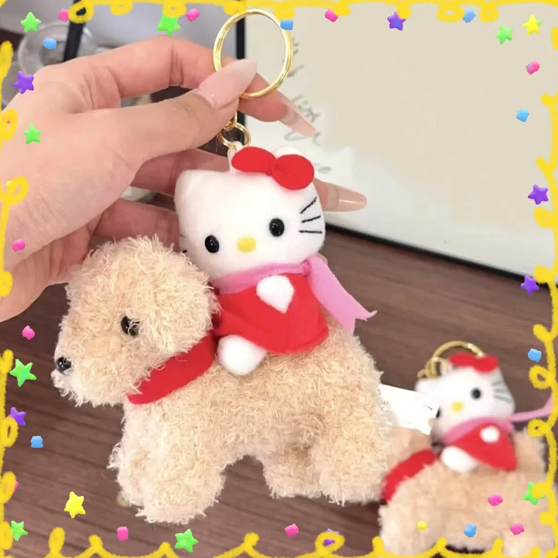 

Новый милый плюшевый брелок с котенком, подвеска на рюкзак для девочек, мультяшное животное, собака, крепление, плюшевая кукла, высокое качество, автомобильный кулон, Рождественский подарок