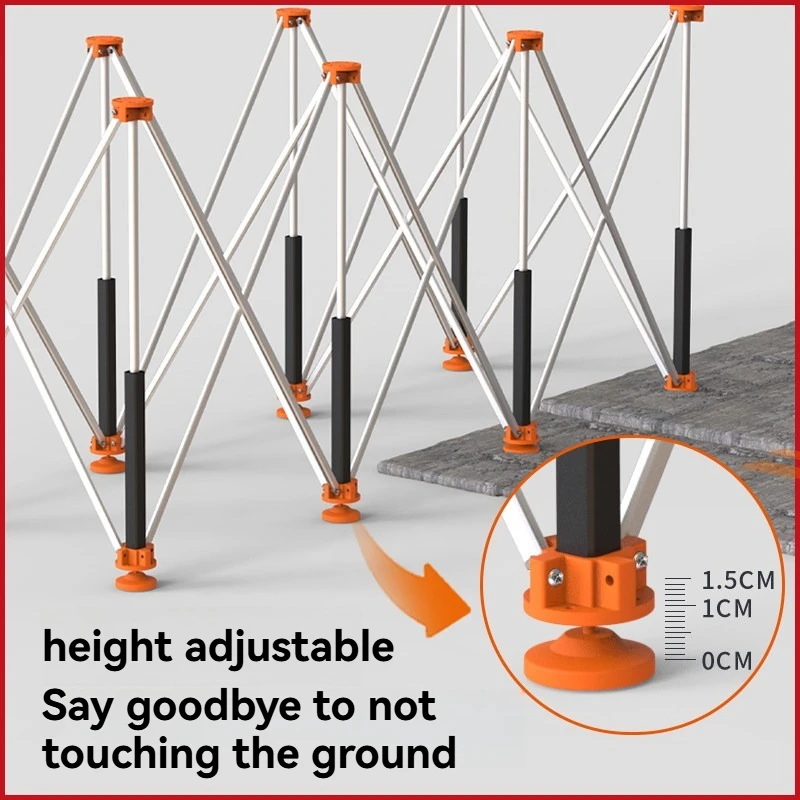 Spider Leg Workbench for Woodworking Folding Legs Stainless Steel Bracket Material Rack Multi-functional Telescopic Tile Table