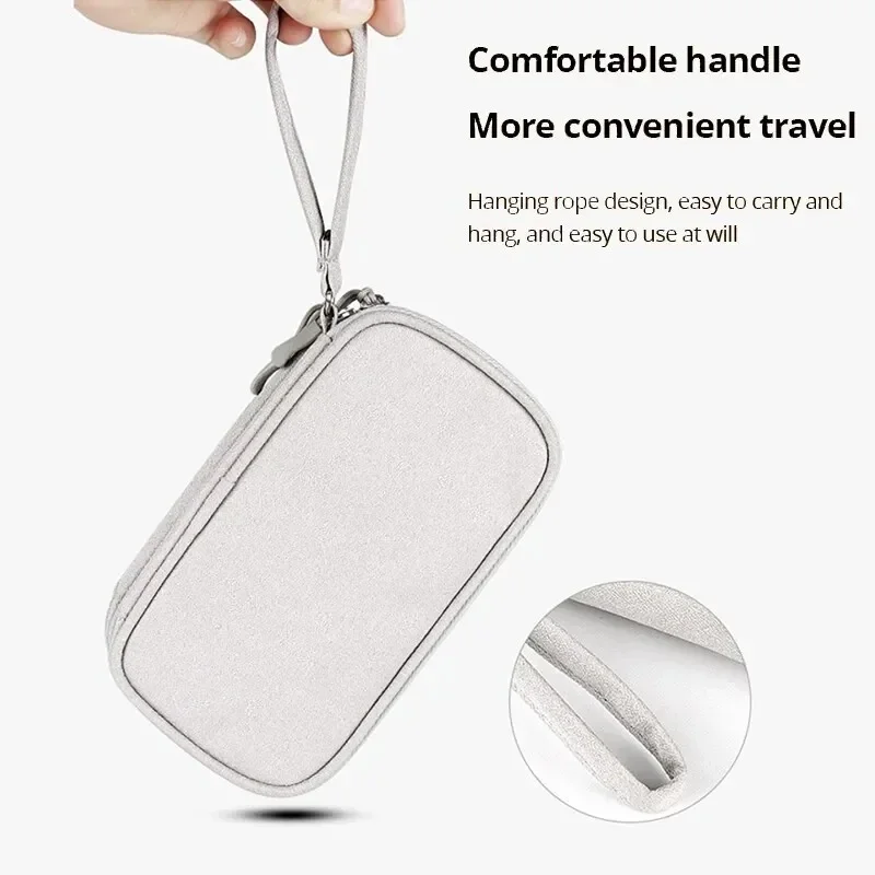 Travel Portable Digital Storage Bag Travel Wallet Family Passport Holder USB Data Cable Organizer Headset Protective Bag