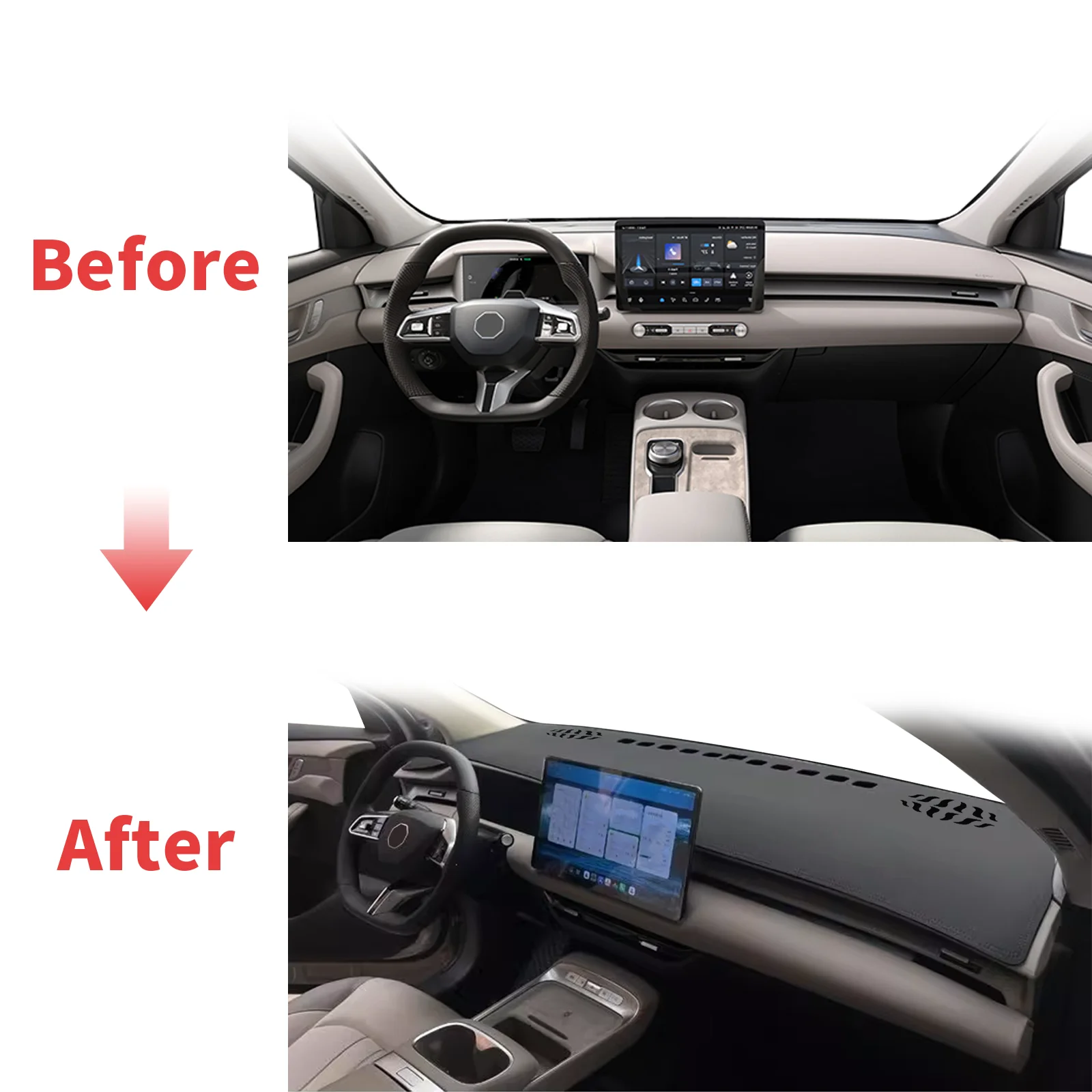 

fit for MG S5 EV ES5 2025 2026 Car Accessories Dashmat Dashboard Cover Pad DashMat Sunshade Protective Carpet Leather