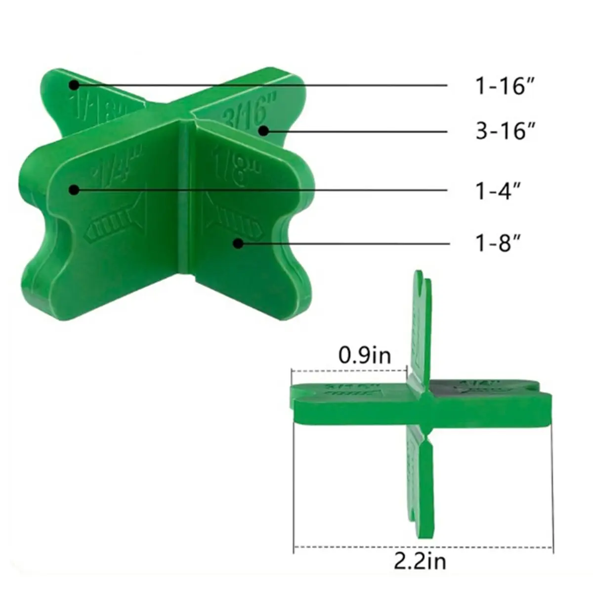 2026 New 8pcs 4 in 1 Deck Spacer Tools Green Deck Spacers Reusable Wood Composite Decking Installation Alignment Leveling Gasket