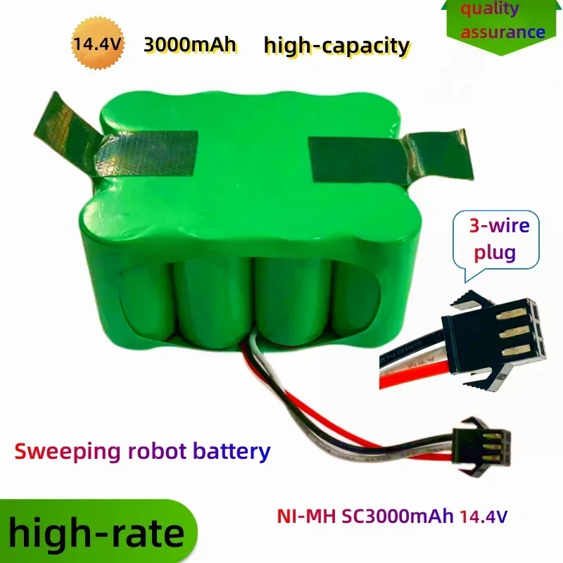 14.4 V Nickel Hydrogen Replacement Battery,3000mah,Used For Sweeping Robot Series KV8,xr210,xr110,xr210a,Etc