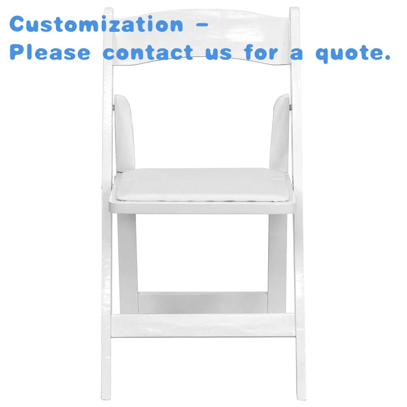 custom.Modern White Wood Folding Chair with Vinyl Padded Outdoor Living Room School Warehouse Hotel Hospital Use