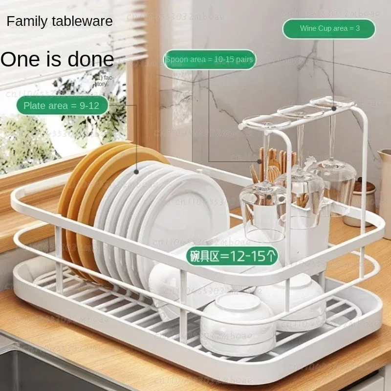 

Countertop Kitchen Sink Shelf Organizer - Dish Drainer Cupboard Chopsticks Holder for Efficient Storage And Space Saving