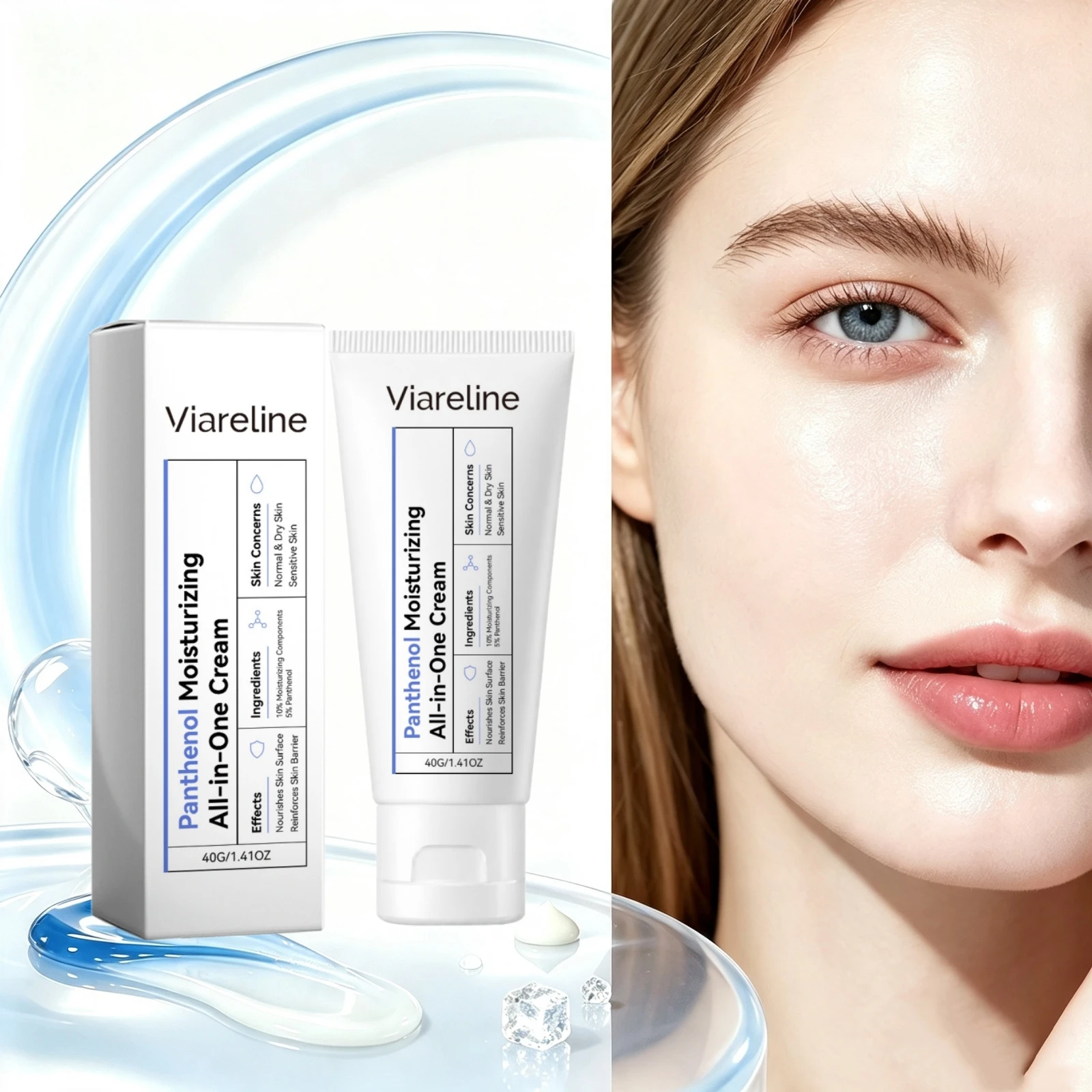 Panthenol Moisturizing Cream All In One 5 Vitamin B5 Barrier Reinforce Surface Daily Care Soft Nourish Dry Sensitive Face Cream