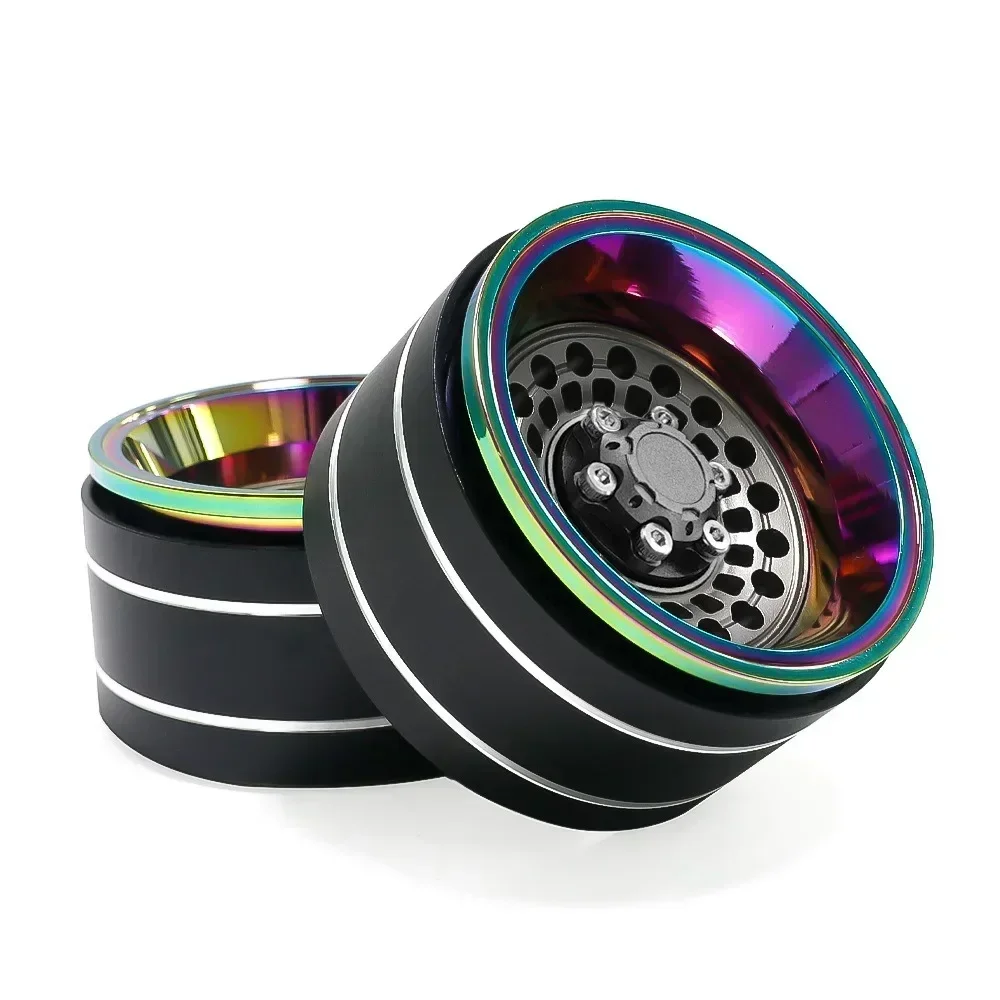 4개입 슈퍼 헤비 & 알루미늄 딥 디쉬 1.9인치 비드락 휠 림 1/10 RC 크롤러 SCX10 TRX4 VS4-10 Gen8 (rs)용