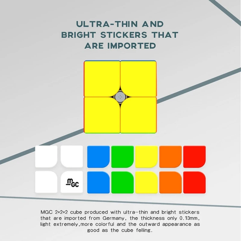 Yongjun Mgc V 2M 2X2 Puzzel Snelheid Kubus Magnetische Magische Blokjes Plastic Educatief Speelgoed 2X2X2 Cubo Magicos
