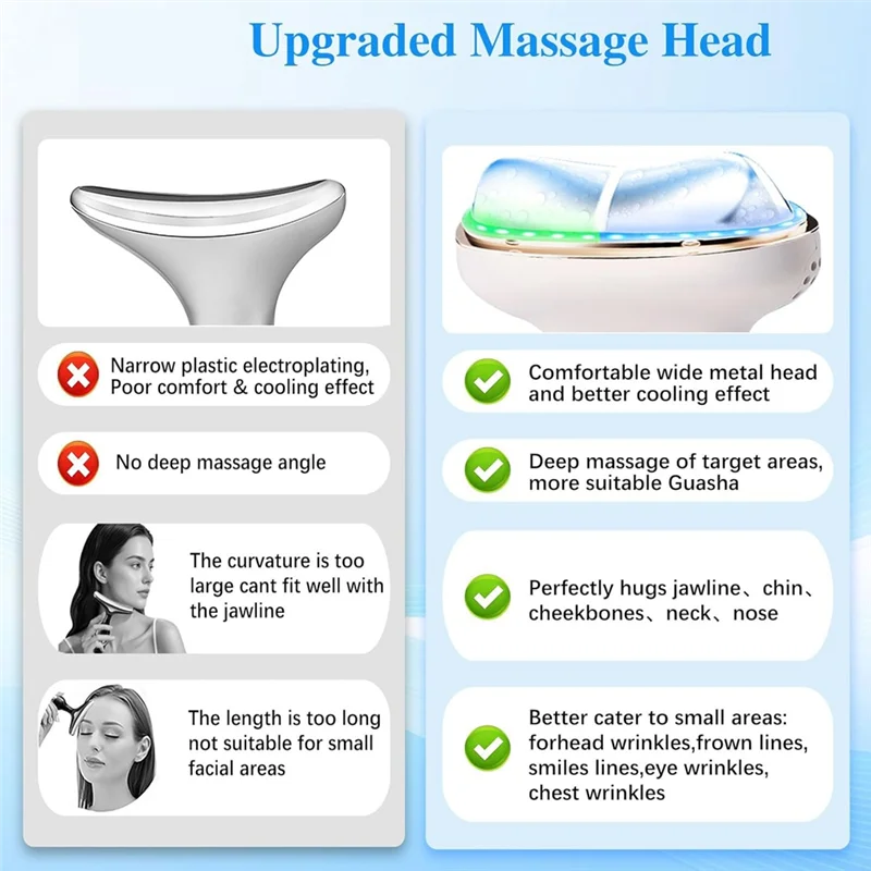 

【Оферблат!】Светодиодный скульптор для лица с холодным нагревом для лица, шеи, лифтинга глаз, укрепляющий массажер для депиляции, терапия красным светом, уход за кожей