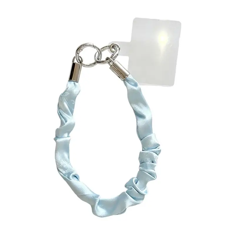 31BA Ruched Phone Wrist Lanyard with Twin Metal Opening Fasteners
