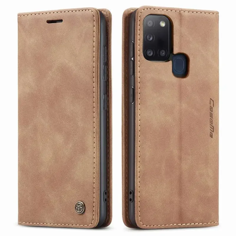 Leather Case For Samsung Galaxy A21S Luxury Multifunctional Magnetic Flip Stand Wallet Bumper Phone Bag For Samsung A21 S Cover