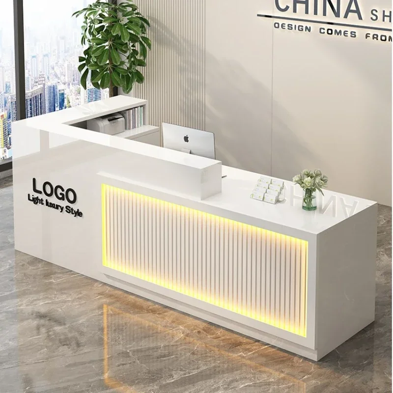 

Современная стойка ресепшн для салона красоты, декоративная стойка кассира, офисная мебель для приемной, мебель для салона