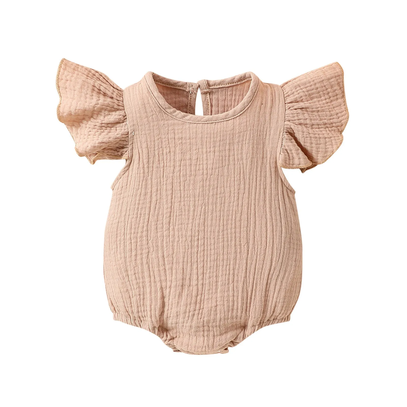 Newborn Girl Romper Autumn Winter Baby Girl Sleeveless Solid Color Jumpsuit Infant Girl Bodysuit Baby Cute Clothes 0-2 Years Old