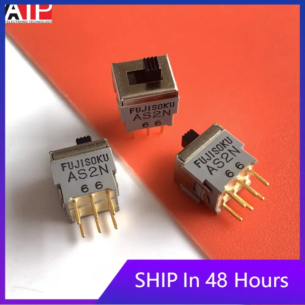 1PCS  AS2N sliding switch 6 feet 2 gear vertical switch AS2N-2M genuine Original inventory in stock