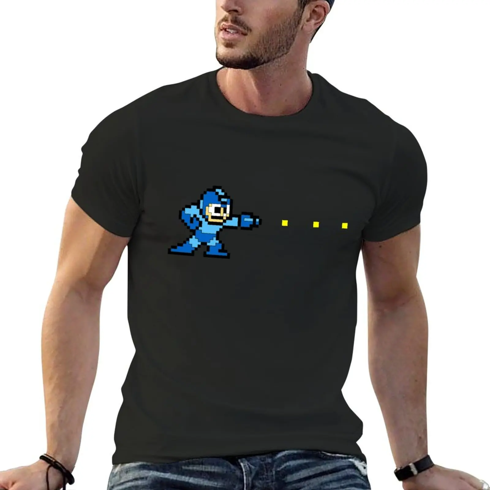 Футболка Megaman 8 бит, летняя мужская футболка с аниме фигурками, Забавные футболки