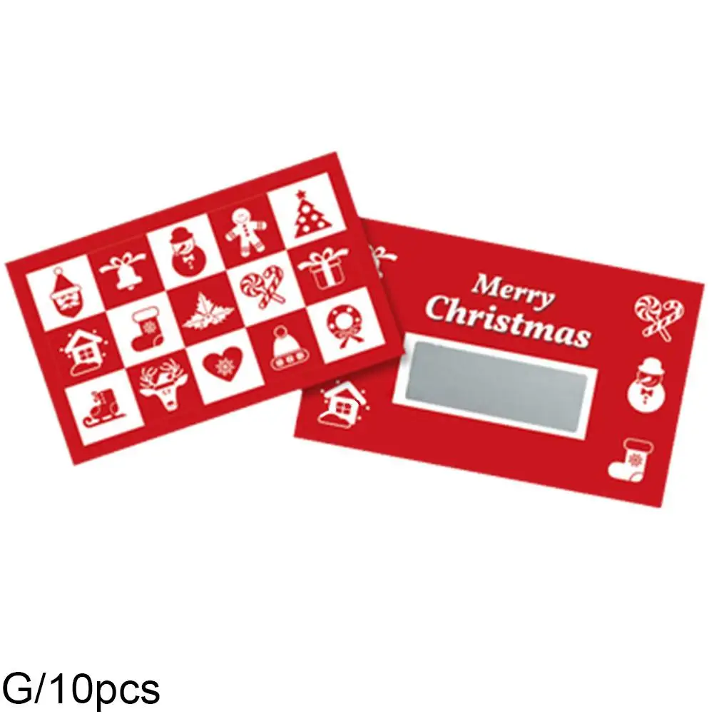 10/30PCS ใหม่คริสต์มาส Scratch การ์ด Santa Claus เครื่องมือ-ของขวัญปาร์ตี้คริสต์มาส DIY Voucher, และเกมต้นไม้วันหยุด Patte Y5I7