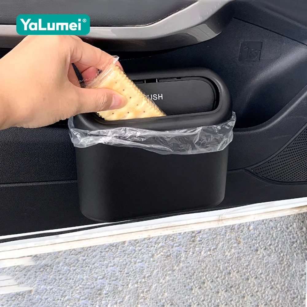 Für Volkswagen VW Golf 5 6 7 8 Tiguan MK2 Polo Seat Ibiza 6J Leon 5F FR MK3 Tragbare Auto Rund Mülleimer Tasche Kleinigkeiten Bin