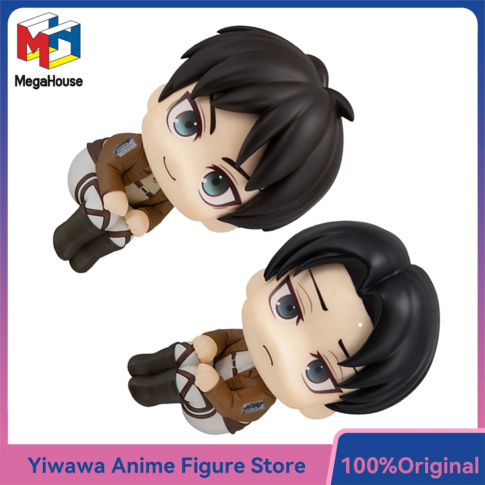 

Оригинальная новая серия MegaHouse Look up Eren Yeager & Levi (Атака Титанов), 11 см, Коллекционная аниме-фигурка, модель, орнамент, игрушки