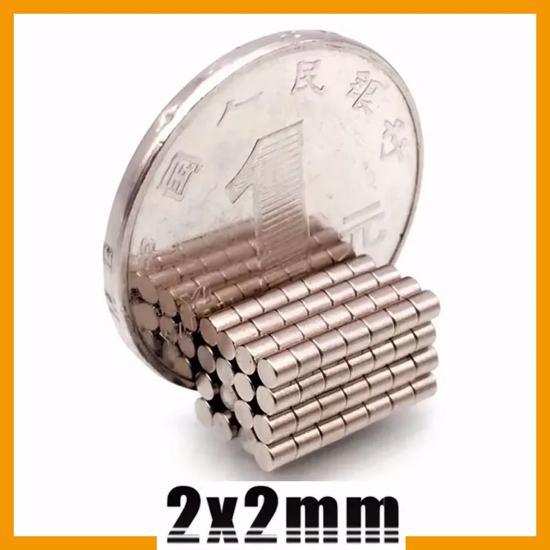 2x2mm 50/100/200/500/1000/2000/5000pcs Mini Small Strong Round Magnets 2mm*2mm Neodymium Magnet NdFeB Permanent Magnetic 2*2mm