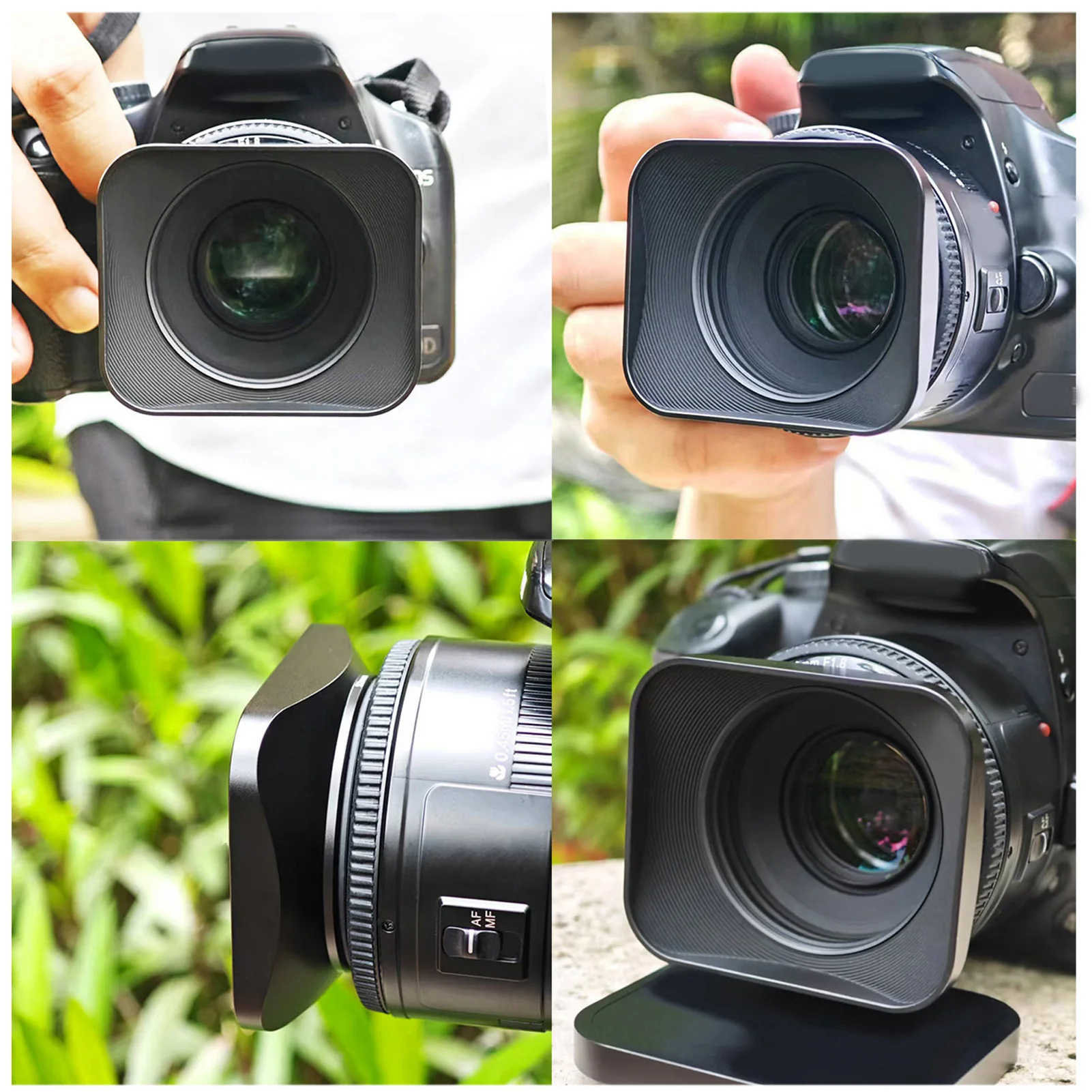 

Защитный колпак для объектива с металлической блендой и матовым дизайном, черный, 62 мм