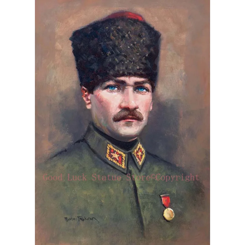 wholesale painting TOP HOME art good quality Turkey President mustafa kemal Ataturkportrait print art painting on canvas