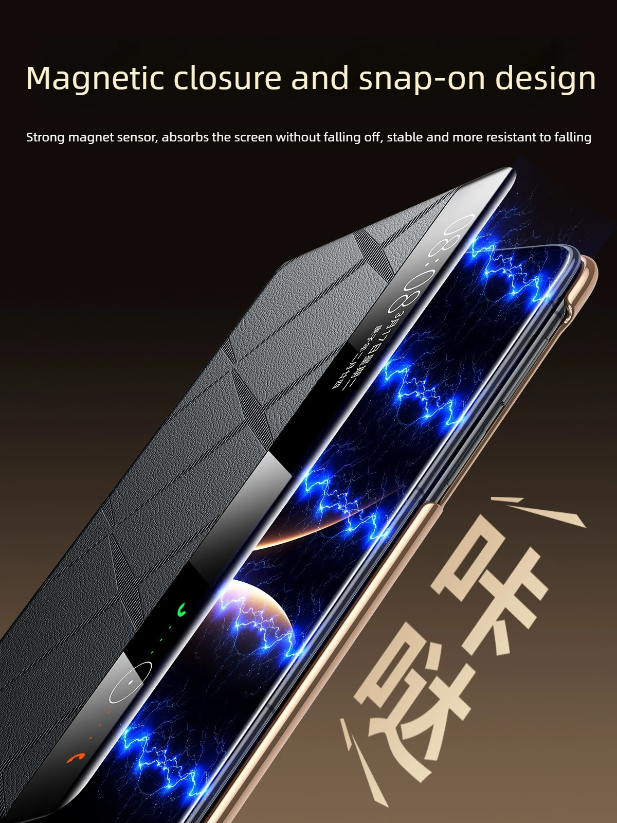 light luxury Flip Case for Huawei Mate X7 Mate X6 Mate X5 Smart Window Starry Diamond Pattern Flip-free Full lens coverage Cover