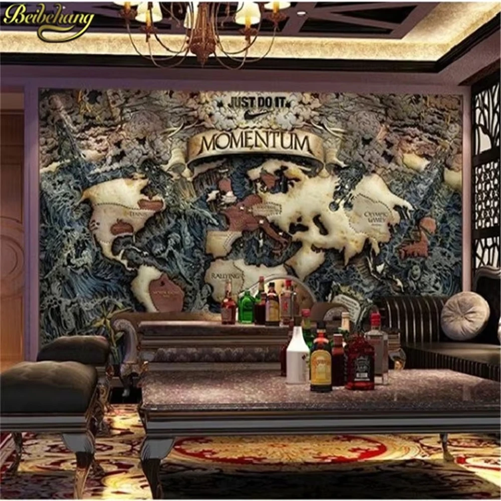 Custom 3d photo wall paper nautical maps den TV sofa background 3d mural wallpaper for living room wallpaper for walls Stickers