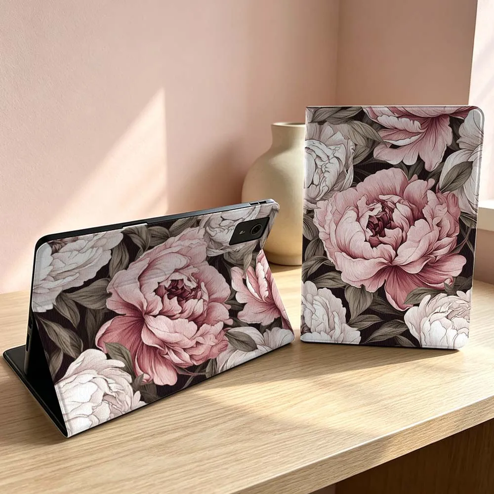 Pink Peony Floral Pattern Soft For Lenovo Xiaoxin Lenovo Tab Pad Pro Plus K11 P12 M10 Legion Y900 Y700 Inch Tablet Case