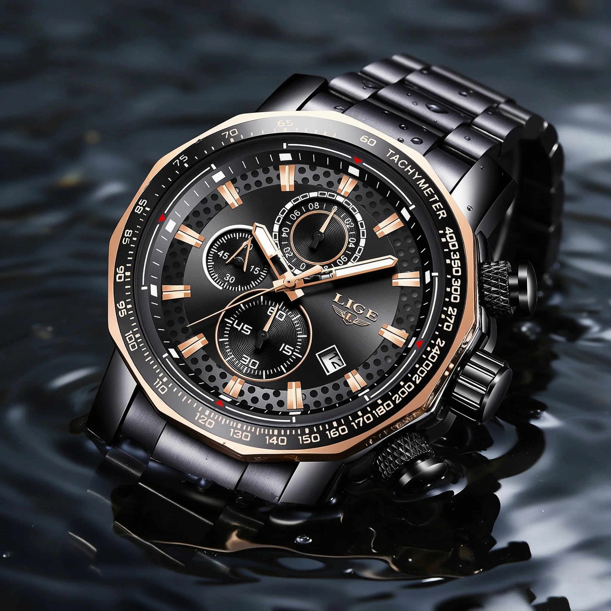 LIGE Men Big Watches Brand Spo - Luxury Watch Magazine review and price