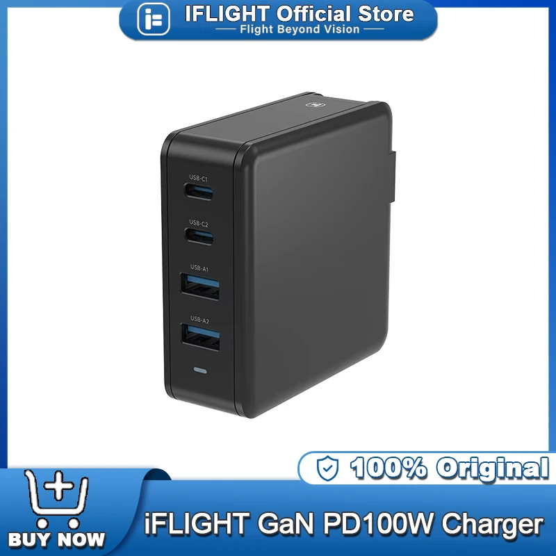 

iFlight GaN PD100W Charger US Plug / EU Plug / UK Plug compatible with Defender 25 Type-C Charge Adapter for FPV parts