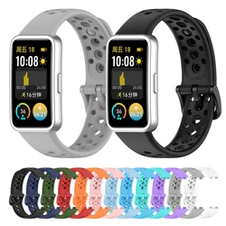 Sport Silicone Strap For Huawei Band 10/9/8 NFC Bracelet Wristband