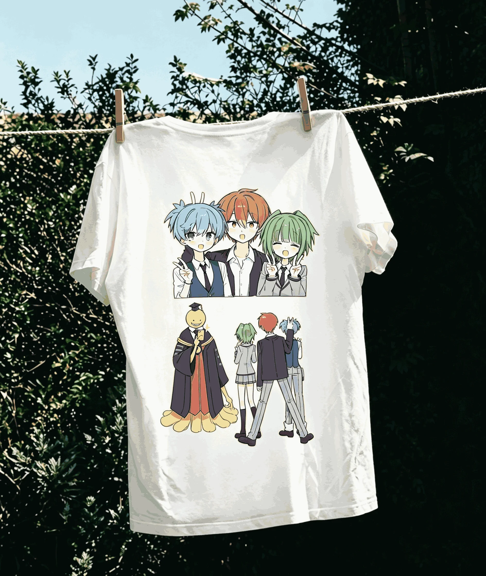 Assassination Classroom Anime Lover Oversized Unisex Streetwear Trendy Cotton T-shirt New Model Fashion Hip Hop Street Couples
