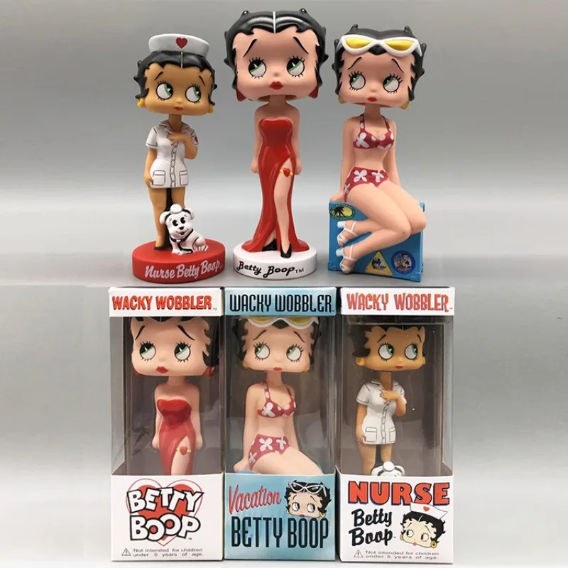 

Original Collection: 1999-2002 Betty Boop Head Shaking Doll Model Q-version in Car Ornament Toy Festival Gift