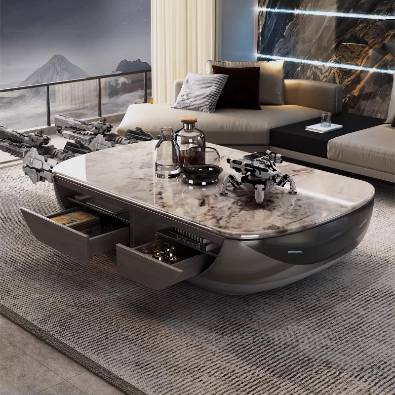 Nordic Designer Coffee Tables Luxury Storage Living Room White Coffee Tables Premium Matt Big Glam Console House Accessories