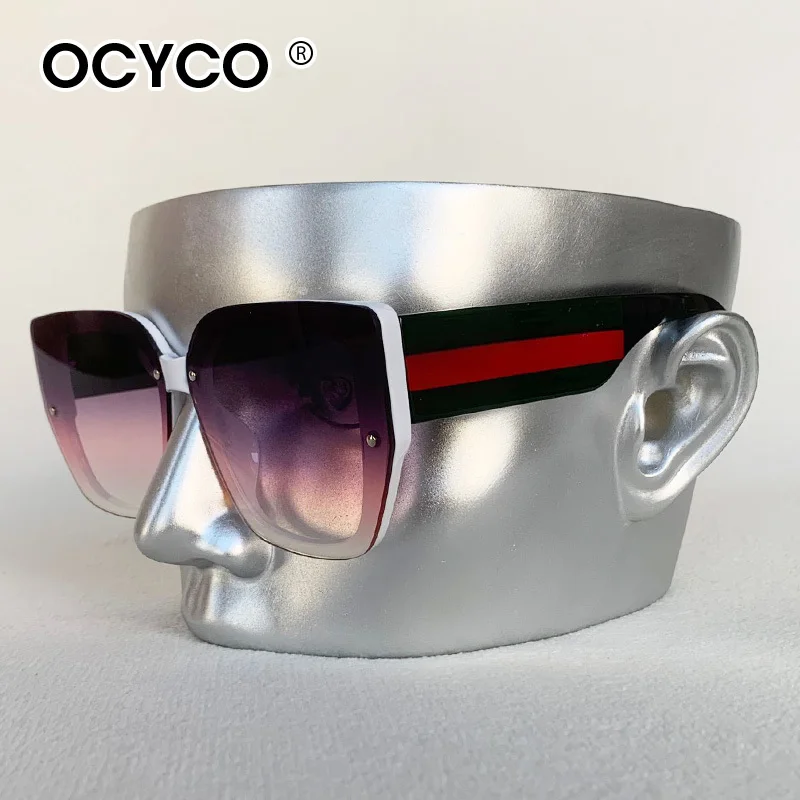 Trendy Quadratische Sonnenbrille Männer Frauen Designer Luxus Marke Große Rahmen Sonnenbrille UV400 Mode Vintage Brillen für Reisen – Detail 7