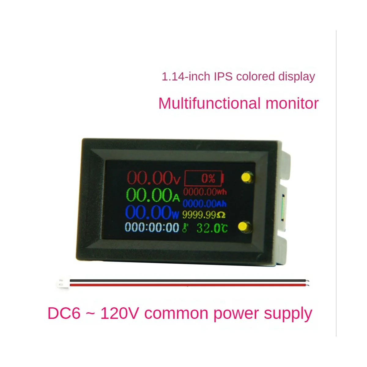 20A woltomierz amperomierz 9 in1 wielofunkcyjny Tester IPS napięcie prądu LCD akumulator miernik testowy energii elektrycznej