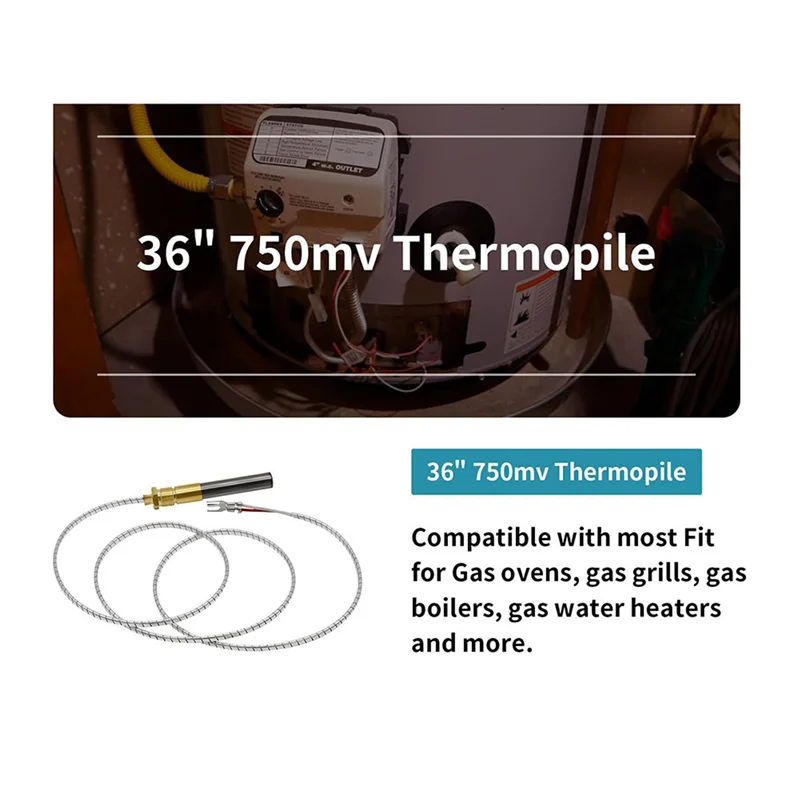 

EYFL-36In 750Mv Термобатарея, подходящая для обогревателя Glo, 750 ℃ Замена термопары милливольта на детали камина Q313A, 6 шт.