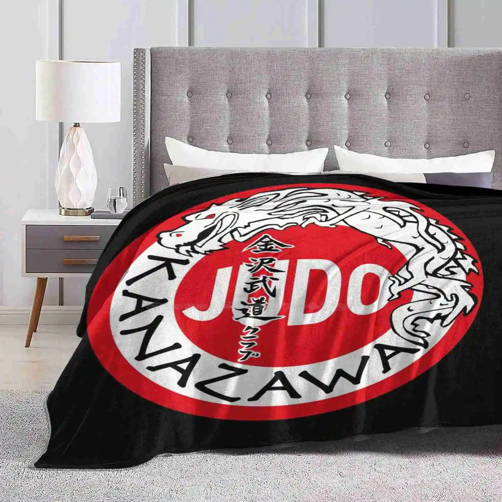 Kanazawa Judo Merchandise New Arrival Fashion Leisure Warm Flannel Blanket Judo Kanazawa Japan Martial Art