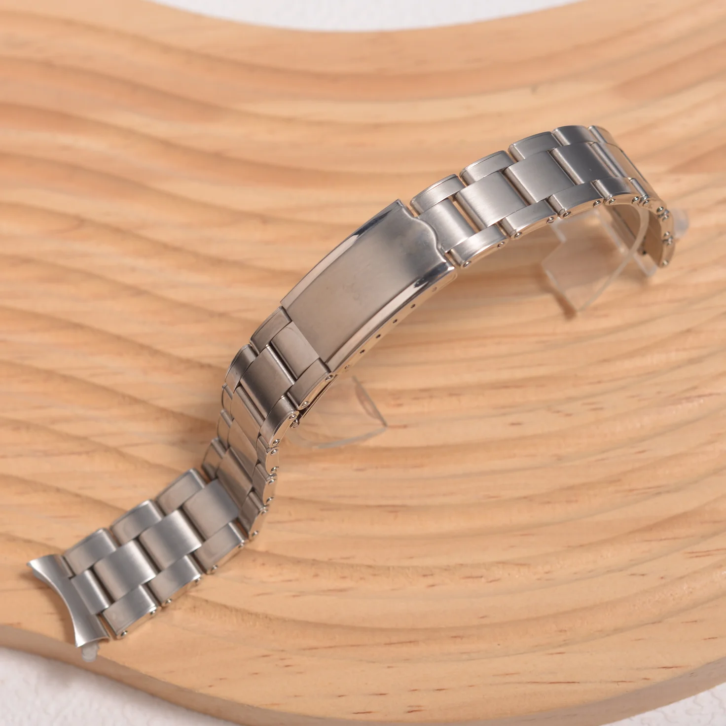 Bracelet de montre en acier inoxydable argenté et doré vintage, fermoir à grille, 19 mm, 20 mm, compatible avec les montres Rolex, modèle Oyster 16234