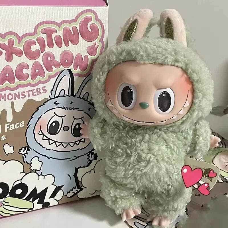 Labubu The Monsters Heartbeat Macaron Enamel Face Blind Box Pvc Figurine Tabletop Ornament Kawaii Doll Kid Christmas Gift